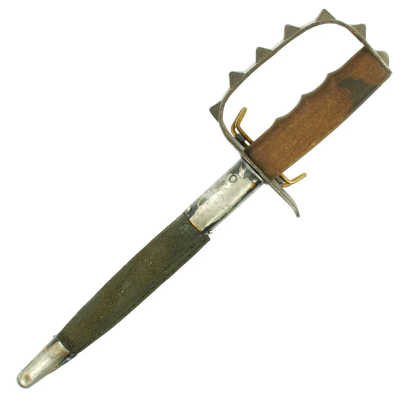 Original U.S. WWI M1917 Trench Knife by L.F. & C. dated 1917 with Jewell 1918 marked Scabbard