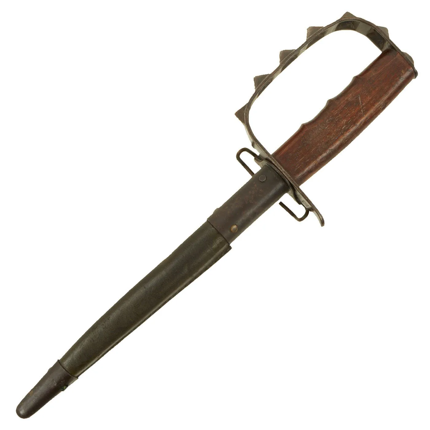 Original U.S. WWI M1917 Trench Knife by L.F. & C. dated 1917 with Jewell Scabbard dated 1918