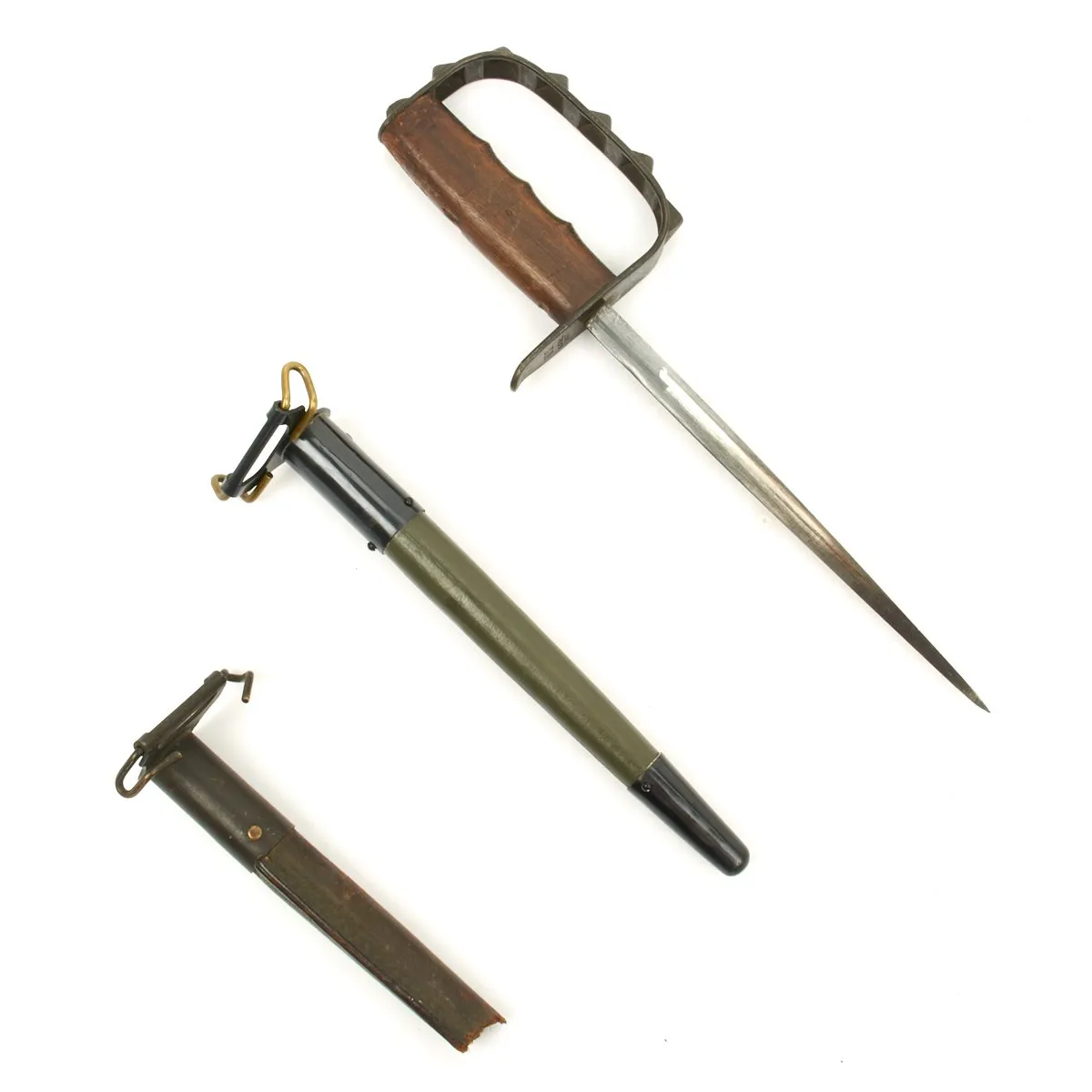 Original U.S. WWI M1917 Trench Knife by L.F. & C dated 1917 with Original and Reproduction Scabbard