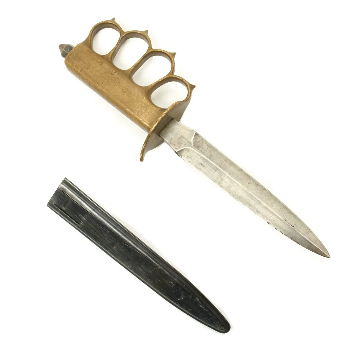 Original U.S. WWI Model 1918 Mark I Trench Knife by L.F. & C with Scabbard