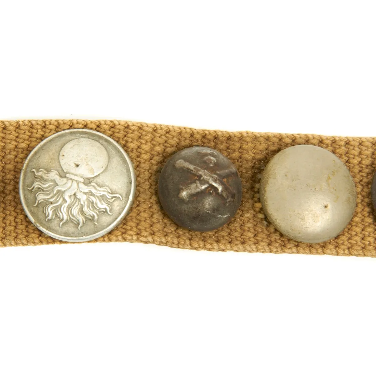 Original U.S. WWI Souvnier Badge and Button Uniform Trouser Belt