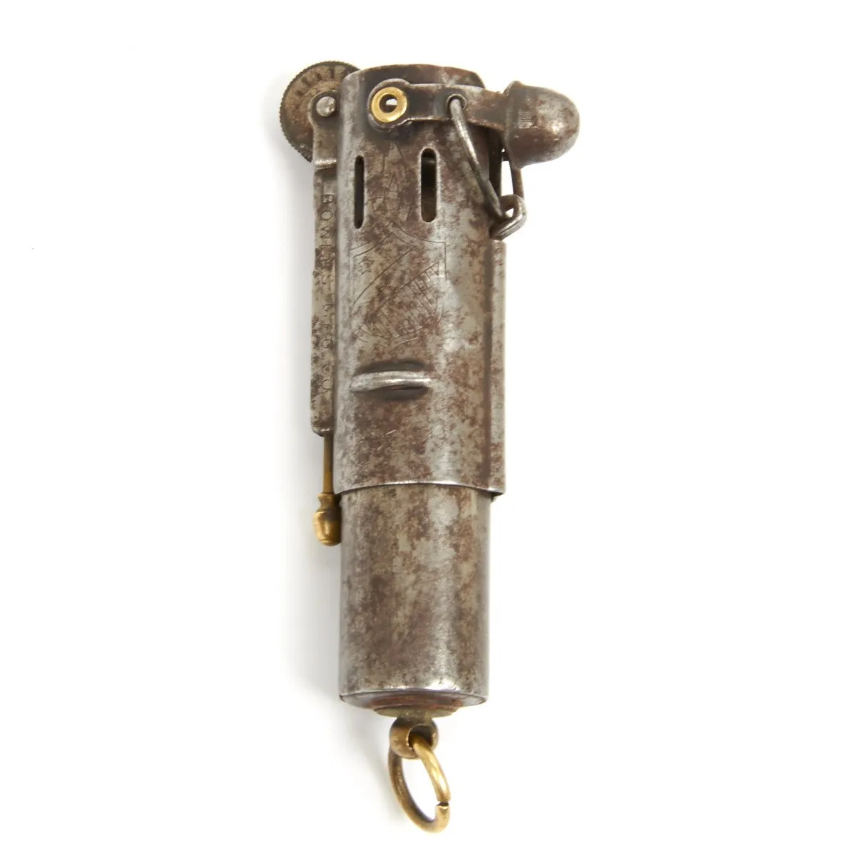 Original U.S. WWI Steel Push Pull Tower Cigarette Lighter