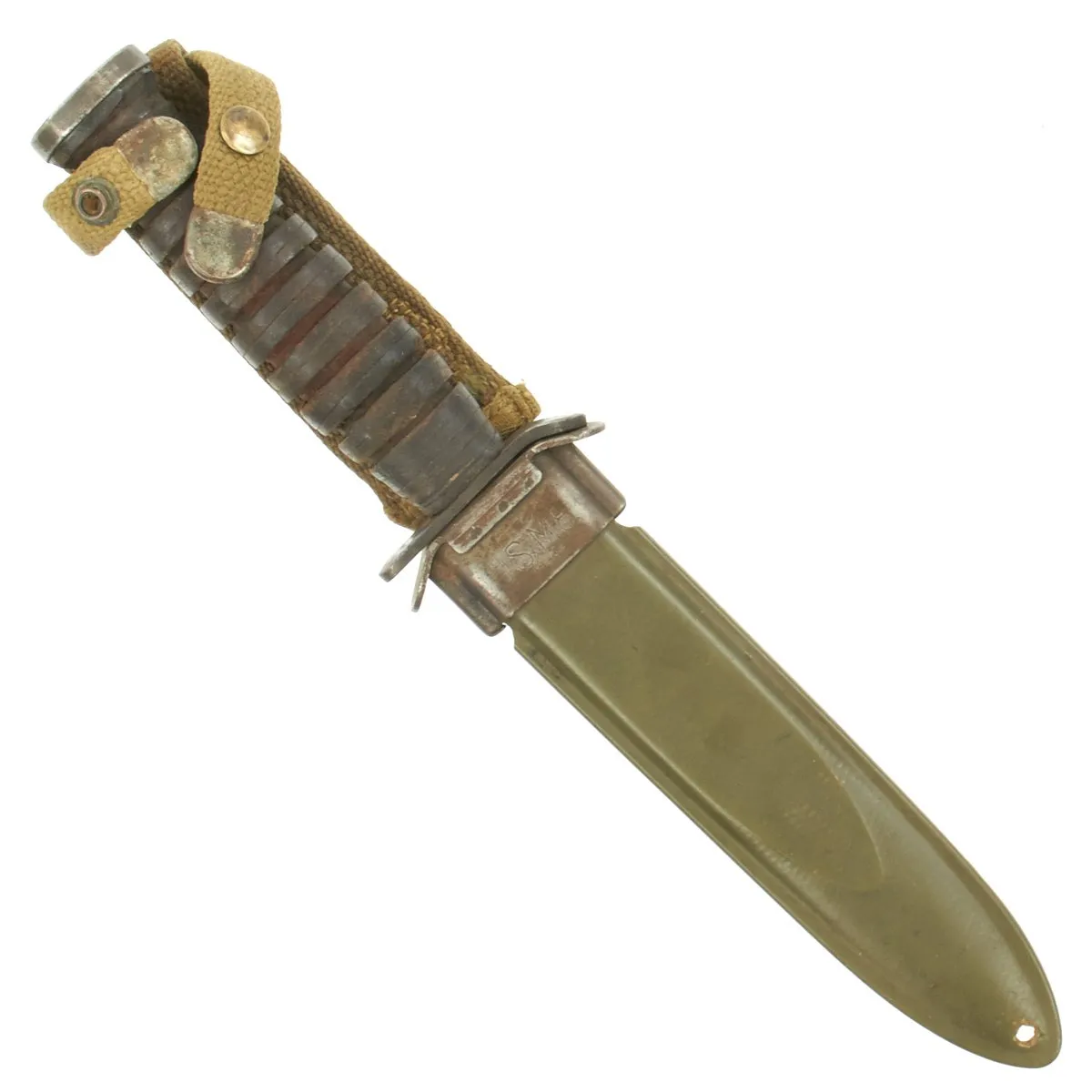 Original U.S. WWII Blade-Marked M3 Fighting Knife by CASE with M8 Scabbard