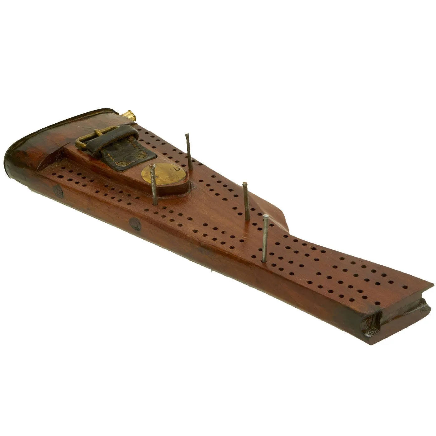 Original WWI-WWII Swedish Model 1894 Mauser Carbine Buttstock “Trench Art” Cribbage Board