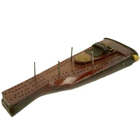 Original WWI-WWII Swedish Model 1894 Mauser Carbine Buttstock “Trench Art” Cribbage Board