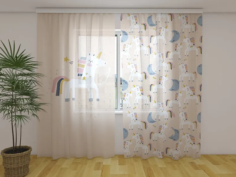 Photo Curtain Dreaming Unicorn