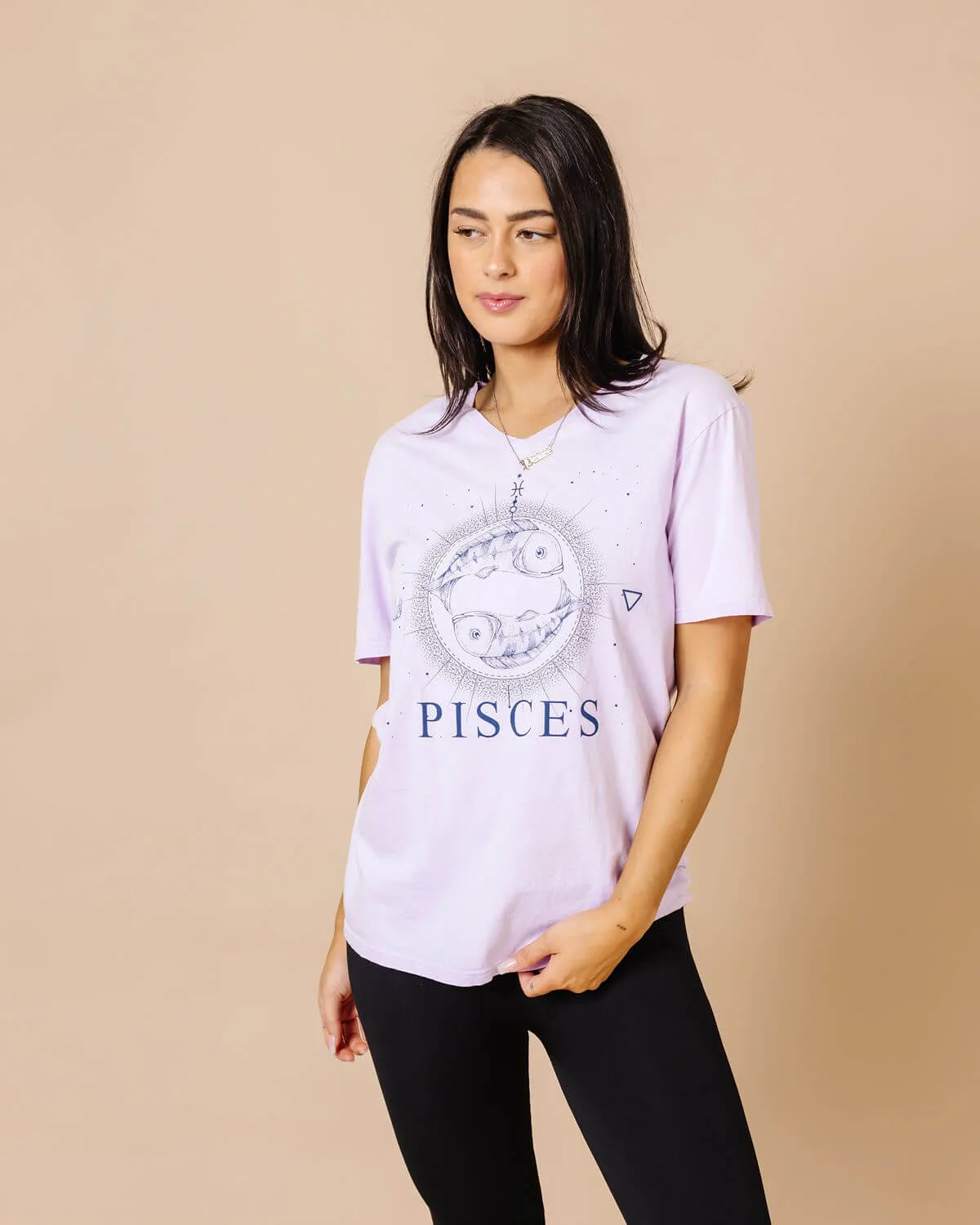 Pisces Zodiac Graphic V-Neck T-Shirt | XS-2XL