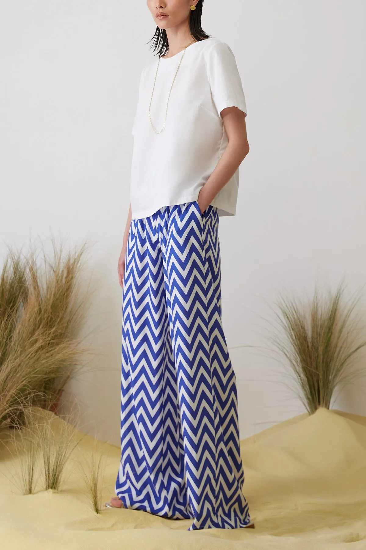 PRINTED WIDE LEG PANTS "LINDOS"