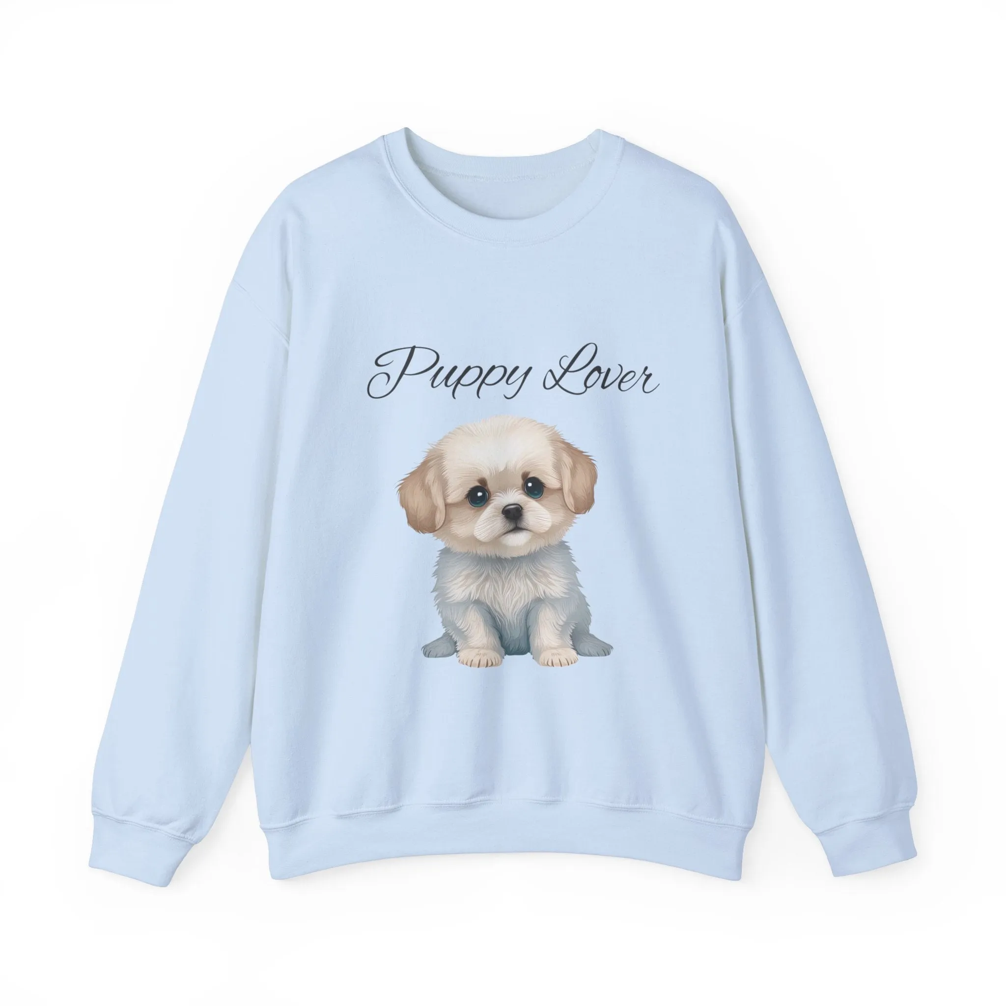 Puppy Lover Sweatshirt Comfy Unisex Crewneck Sweatshirt for Dog Mom