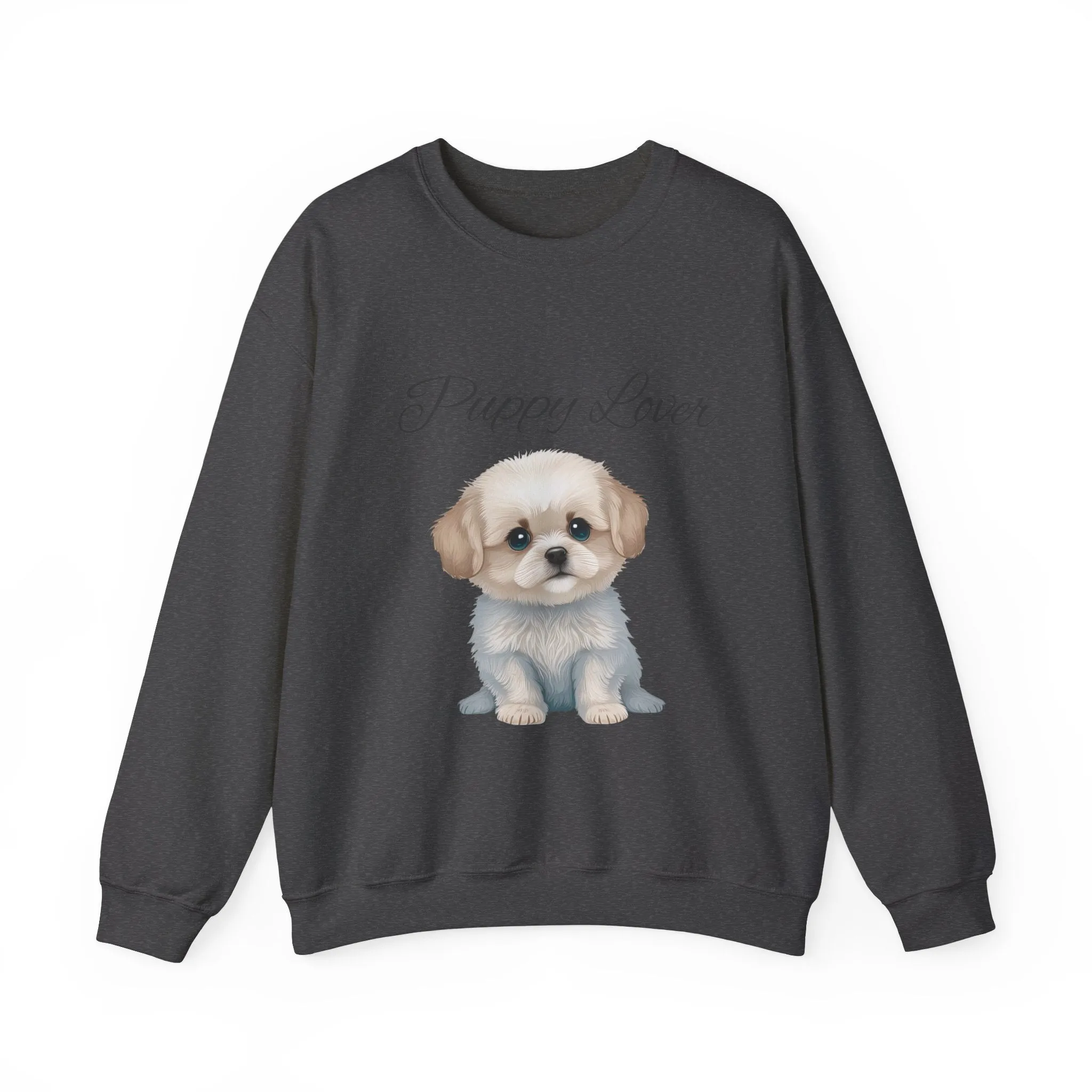 Puppy Lover Sweatshirt Comfy Unisex Crewneck Sweatshirt for Dog Mom