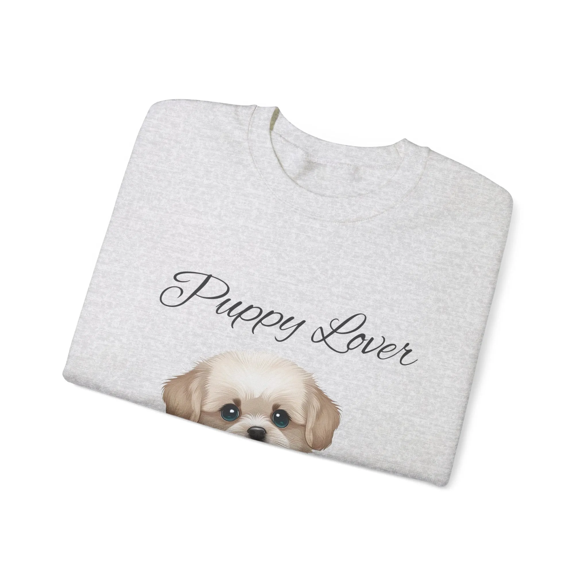 Puppy Lover Sweatshirt Comfy Unisex Crewneck Sweatshirt for Dog Mom