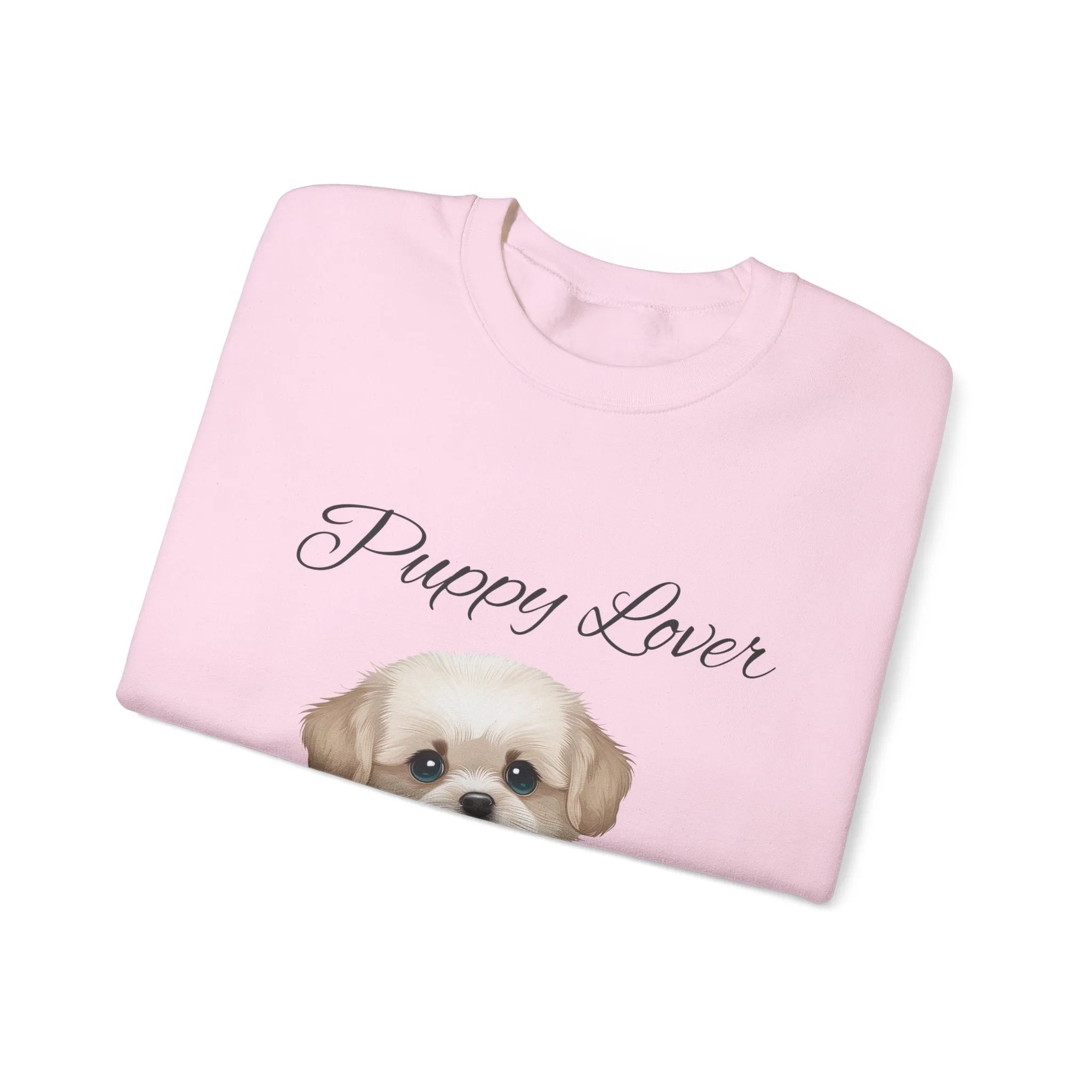 Puppy Lover Sweatshirt Comfy Unisex Crewneck Sweatshirt for Dog Mom