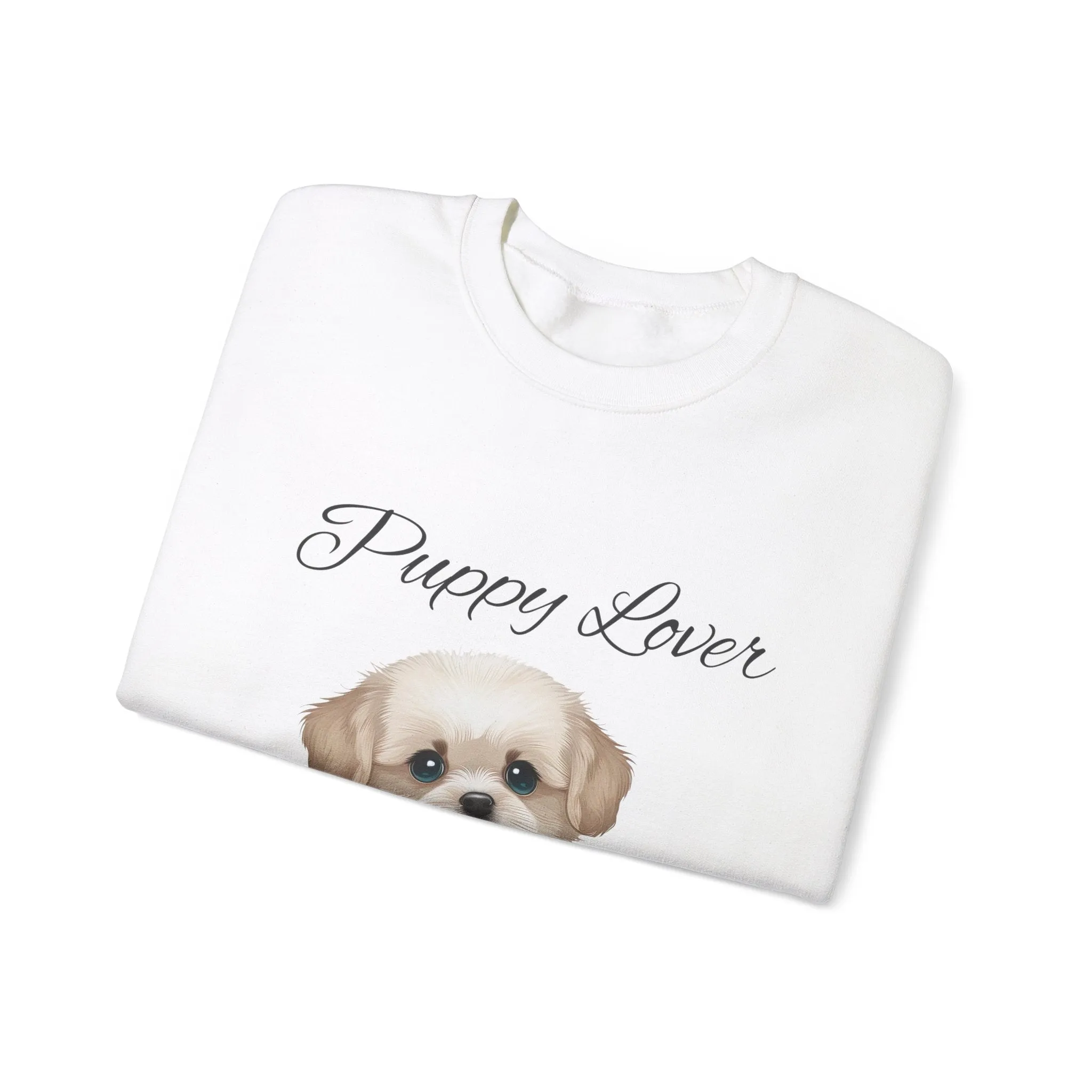 Puppy Lover Sweatshirt Comfy Unisex Crewneck Sweatshirt for Dog Mom