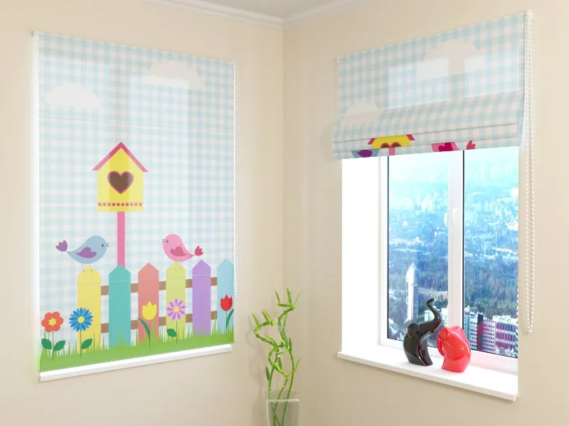 Roman Blind Lovely Birds