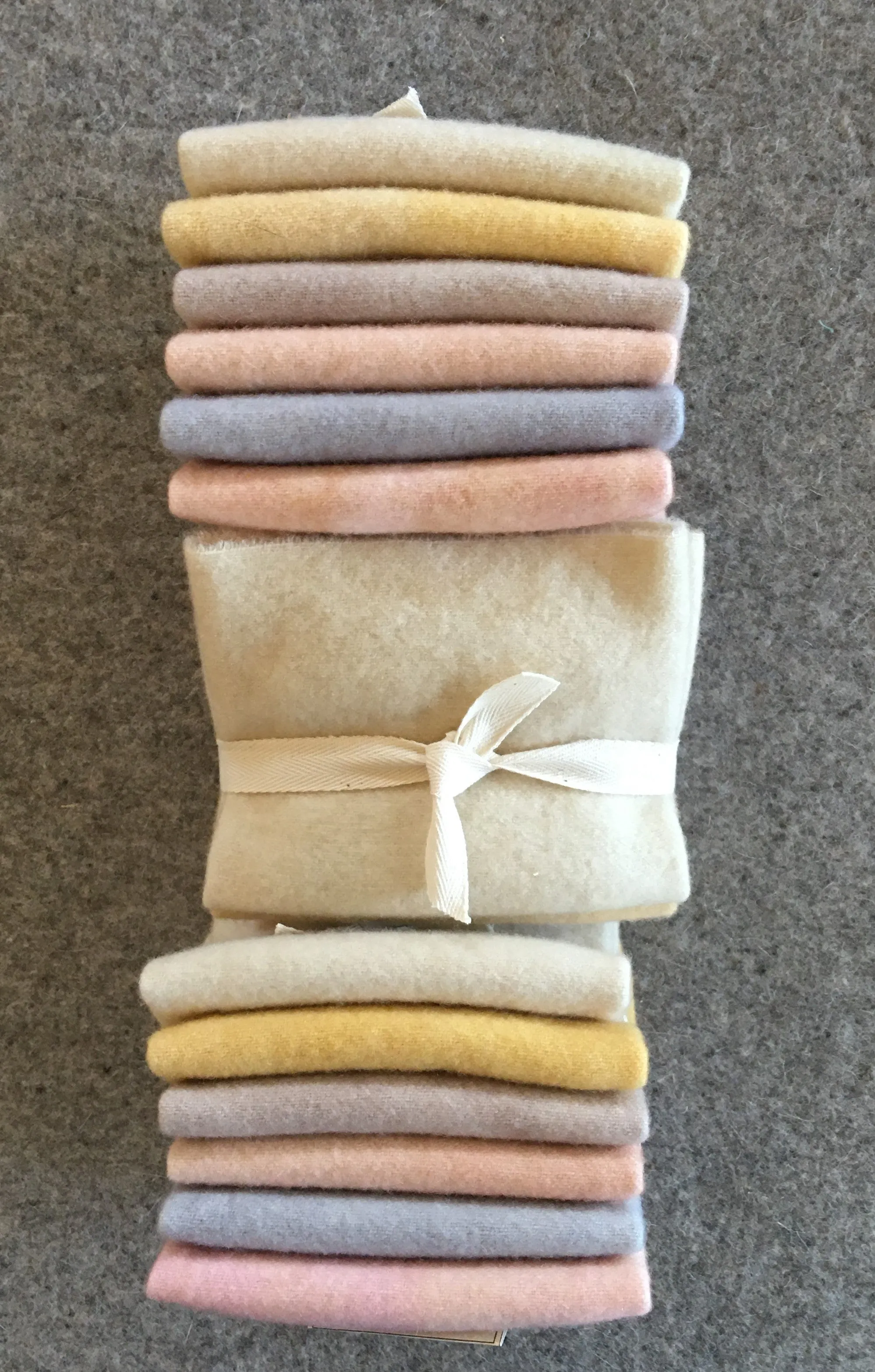 RUSTIC FARMHOUSE Six Pack of Hand Dyed Wool Bundle for Rug Hooking and Wool Applique