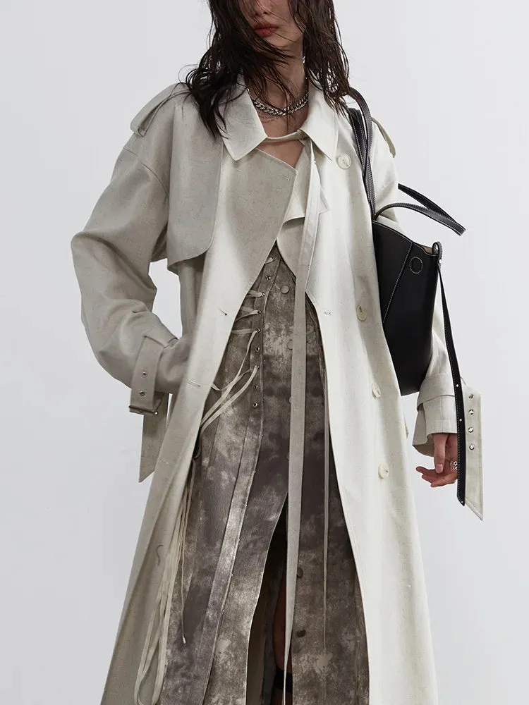 Sahsuha Buckle Trench Coat