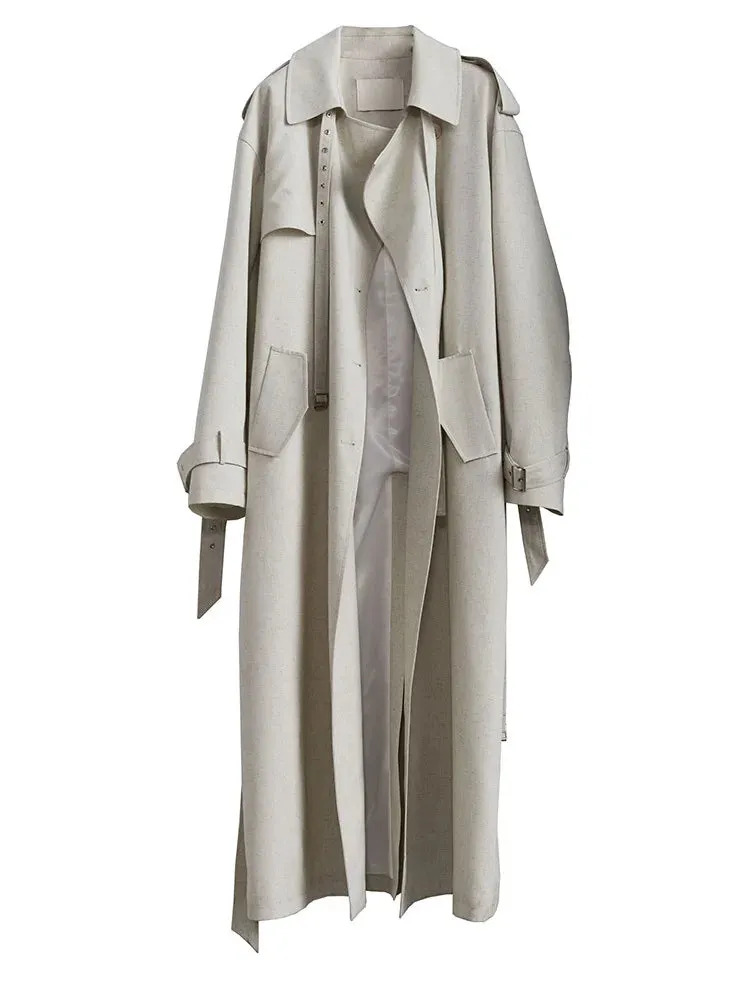 Sahsuha Buckle Trench Coat