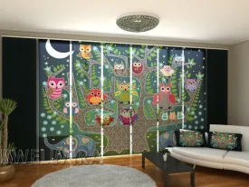 Set of 8 Panel Curtains Bedtime Story