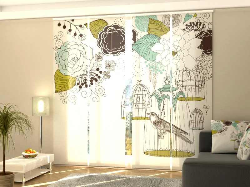 Sliding Panel Curtain Birds of Paradise