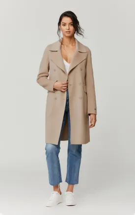 Soia & Kyo - Rive Double-face Wool Coat in Almond