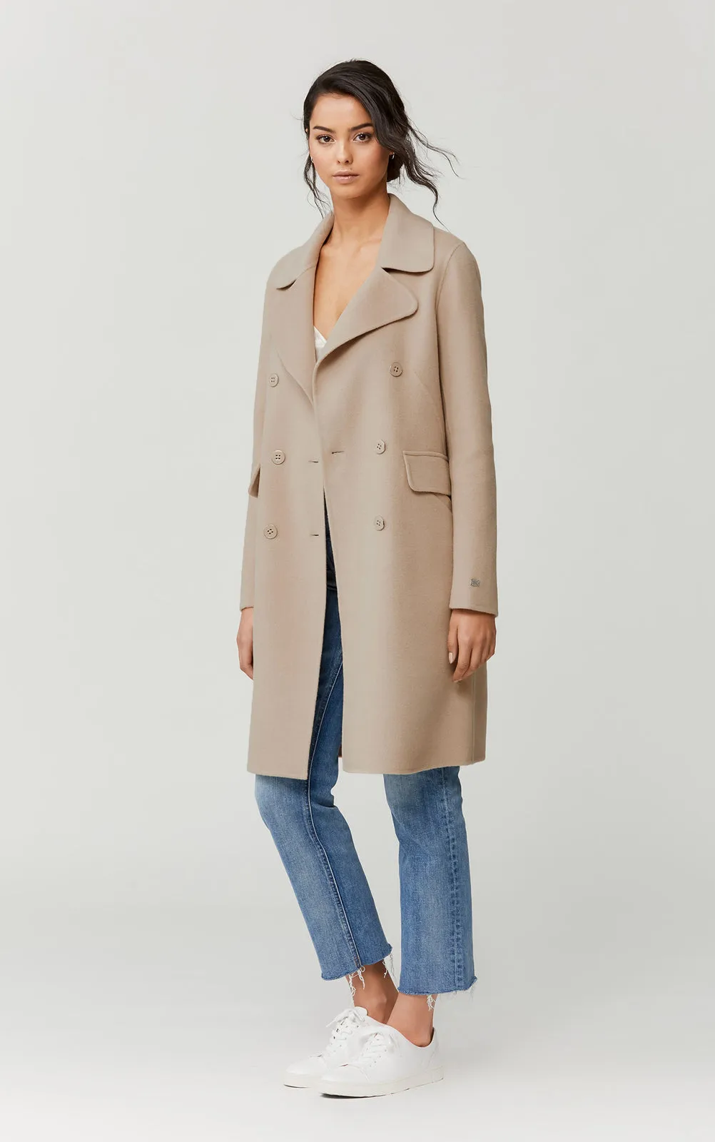 Soia & Kyo - Rive Double-face Wool Coat in Almond