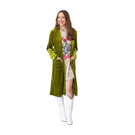 Southern Grace Women's Hard Candy Velvet In Green Jacket