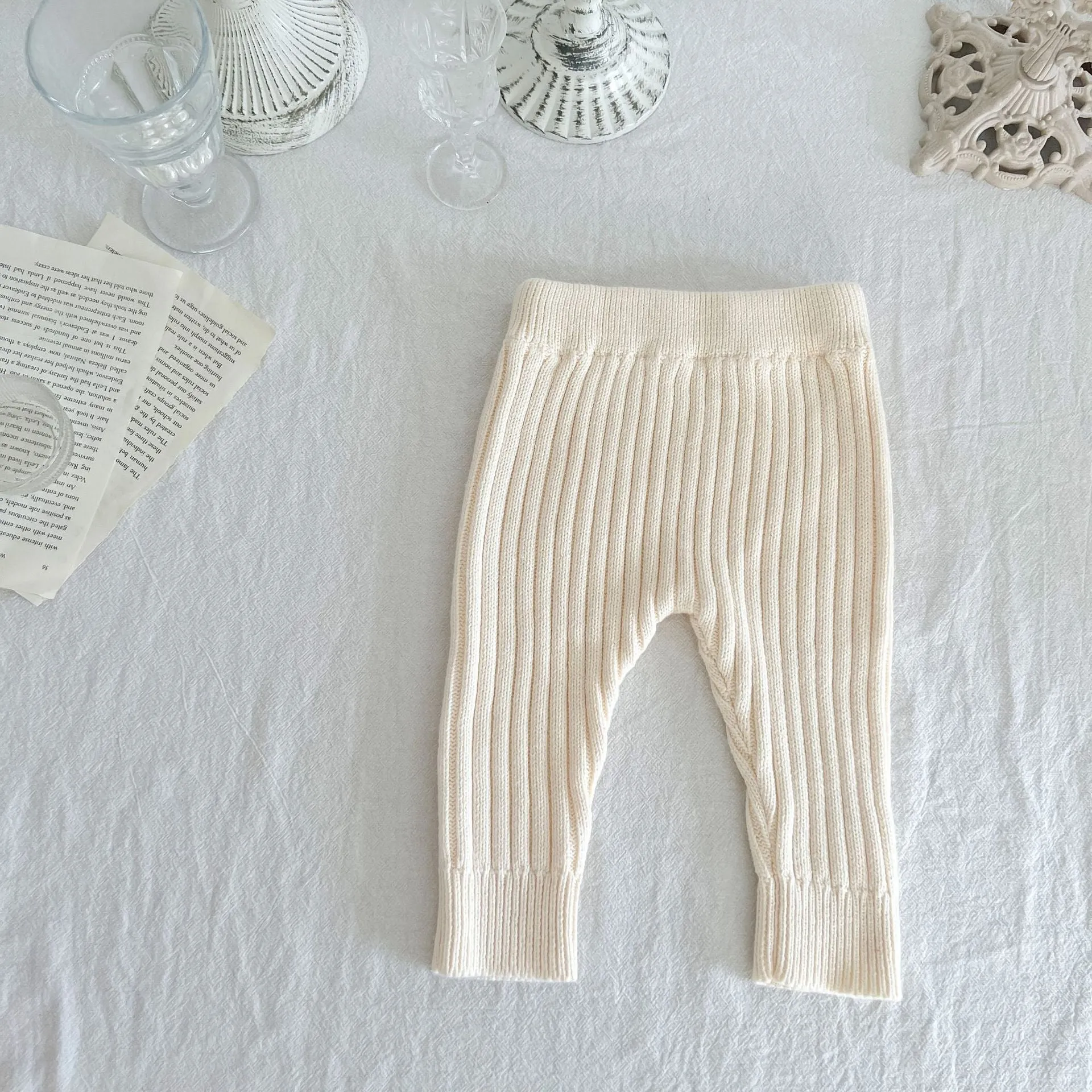 Stretchy Knitted Cotton Baby Leggings