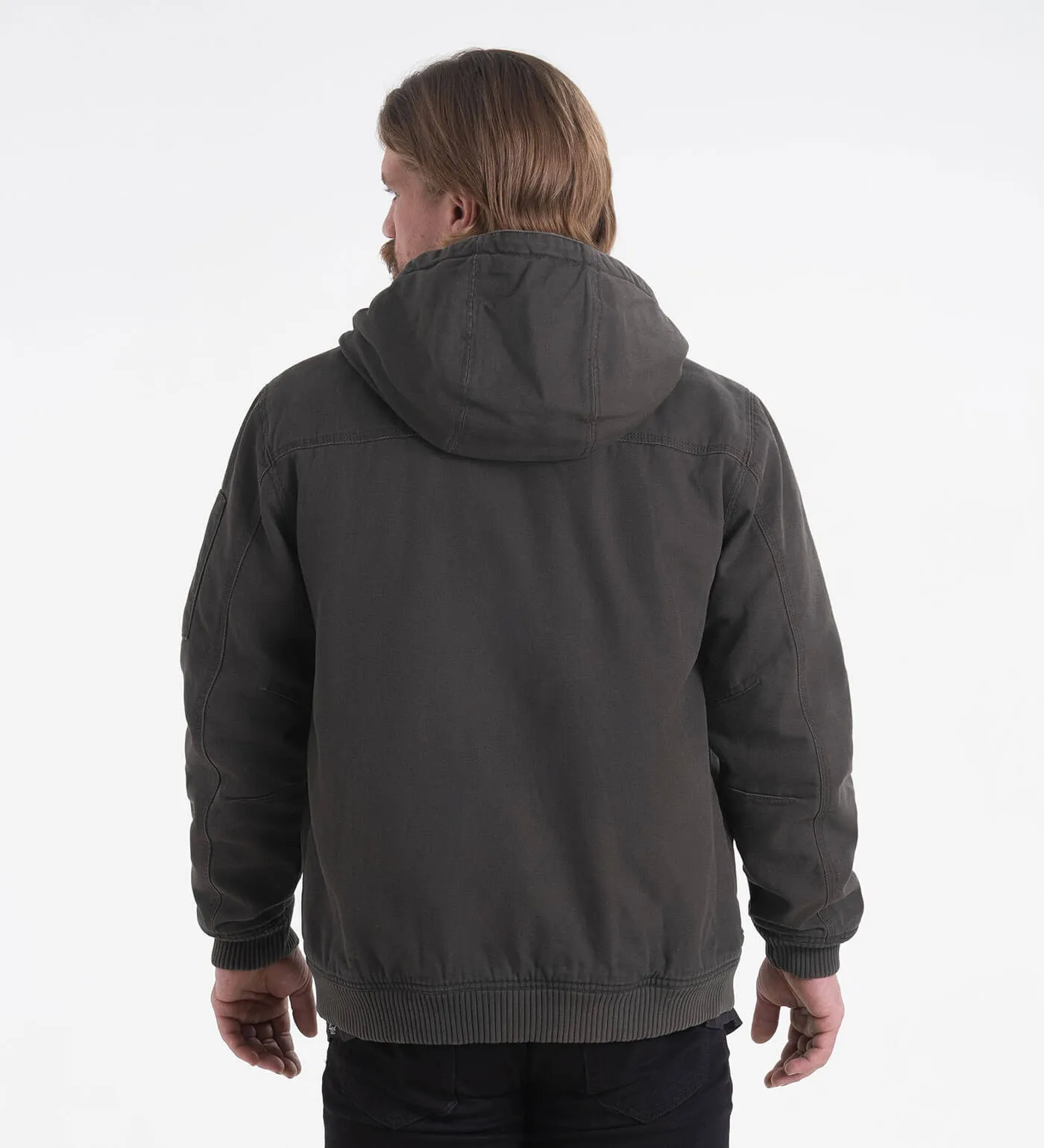 Thorogood Mens Legacy Stone Washed Hooded Bomber Jacket - Stylish & Durable Outerwear