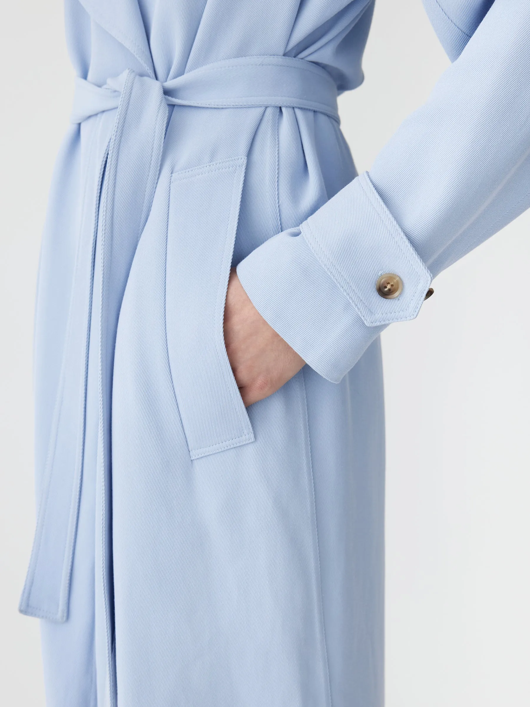 viscose twill relaxed trench