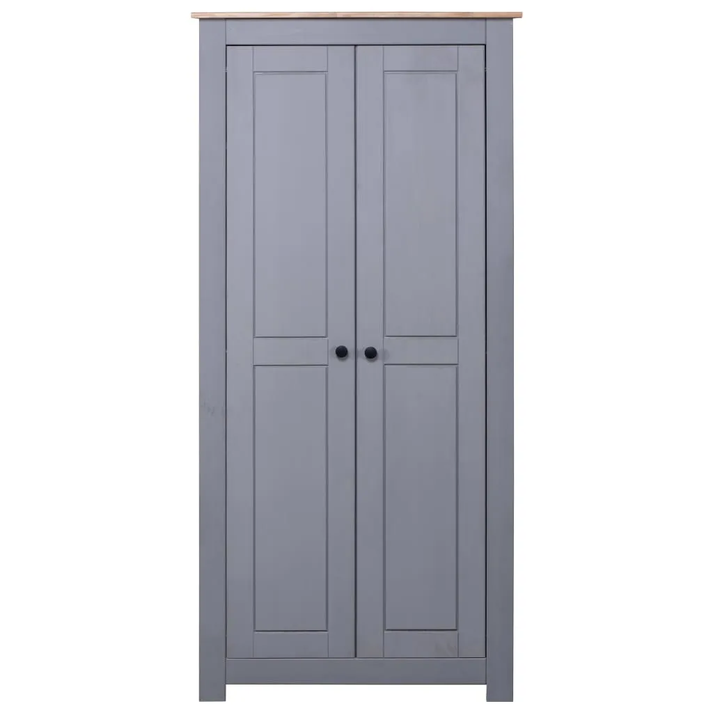 Wardrobe Grey 80x50x171.5 cm Solid Pine Panama Range