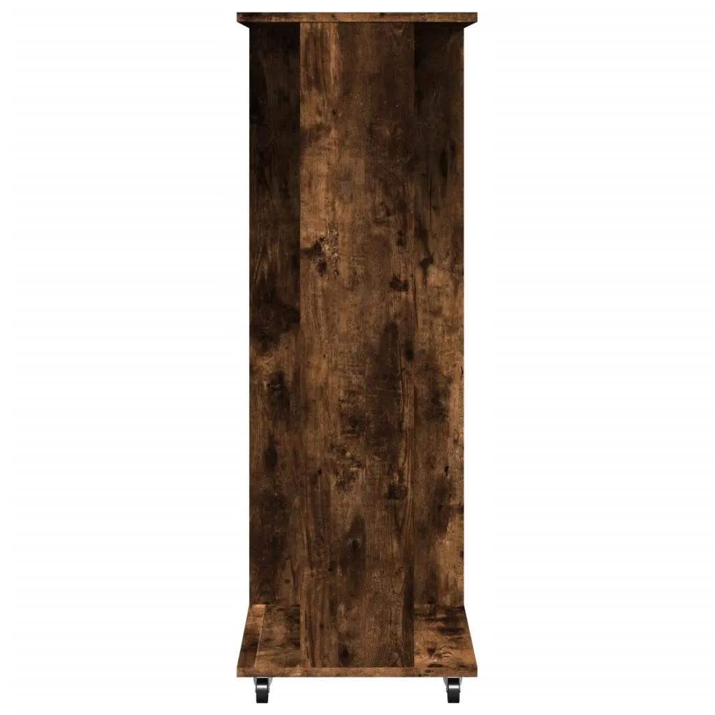 Wardrobe with Wheels Smoked Oak 102x38x110 cm Engineered Wood