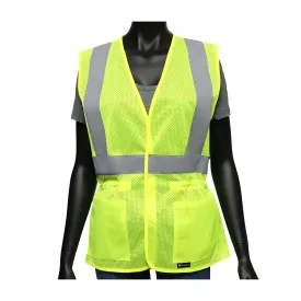 West Chester 47207/SM ANSI Type R Class 2 Women's Contoured Mesh Vest with Adjustable Waist