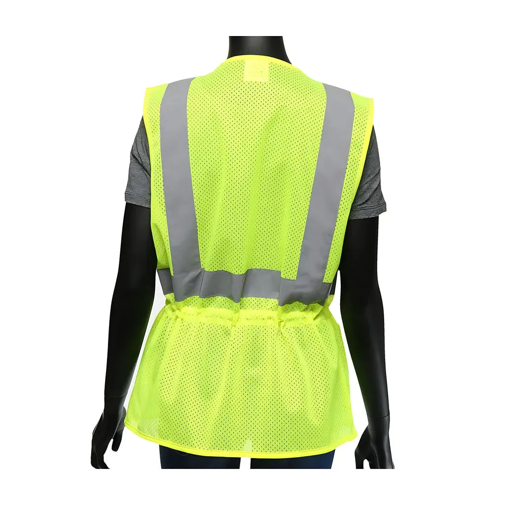 West Chester 47207/SM ANSI Type R Class 2 Women's Contoured Mesh Vest with Adjustable Waist