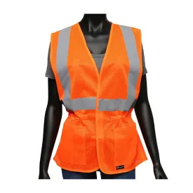 West Chester 47208/SM ANSI Type R Class 2 Women's Contoured Mesh Vest with Adjustable Waist