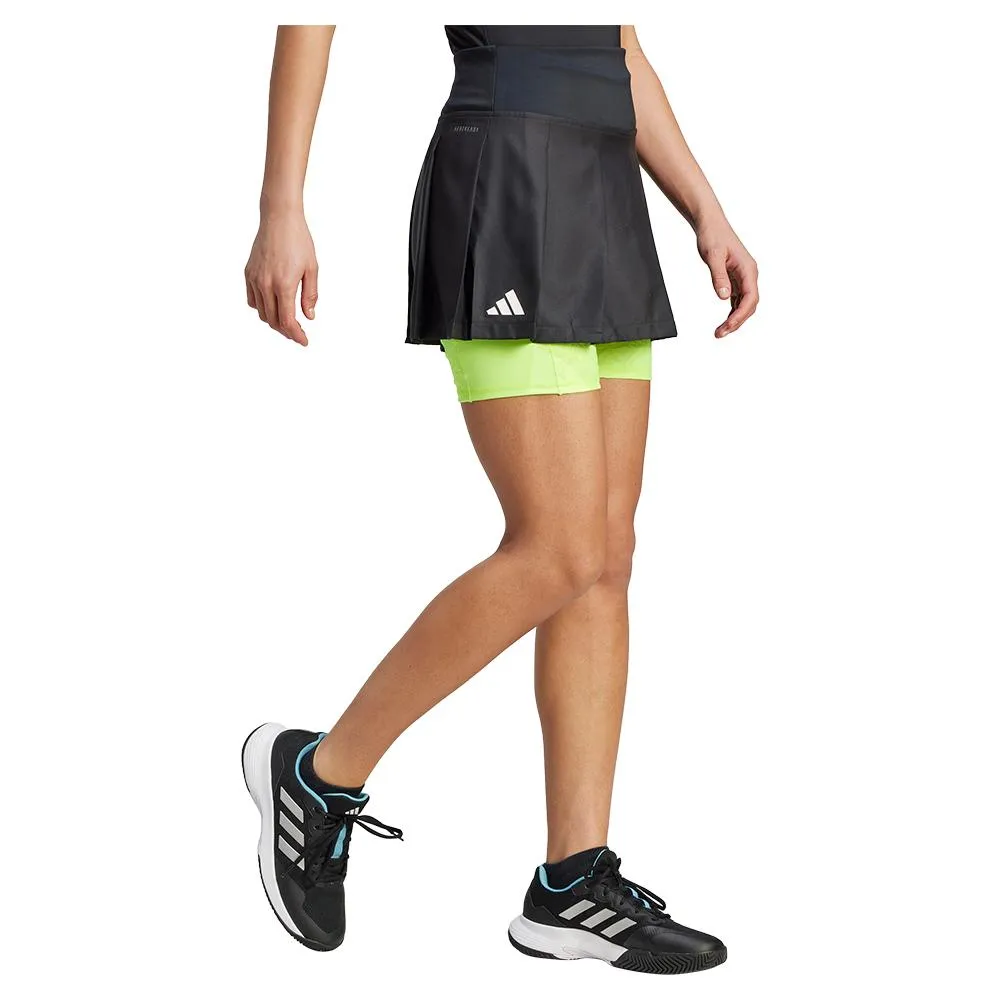 Women's Pleat Tennis Skort Black and Luclem