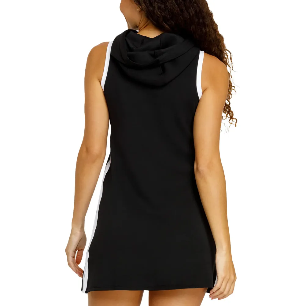 Women`s Tiff Sleeveless Hooded Pickleball Dress Onyx